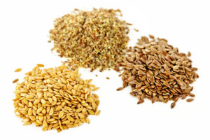 Brown, golden and ground flax seed